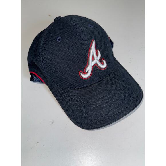 New Era Atlanta Braves Blue Official Batting Practice Hat Embroidered Red Piping - Picture 2 of 5
